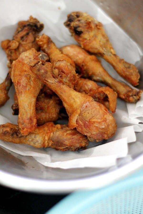 Filipino Fried Chicken in a bowl.
