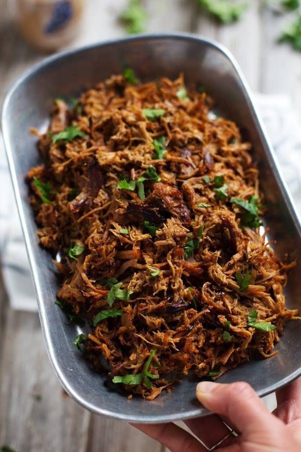 Pork on a dish.