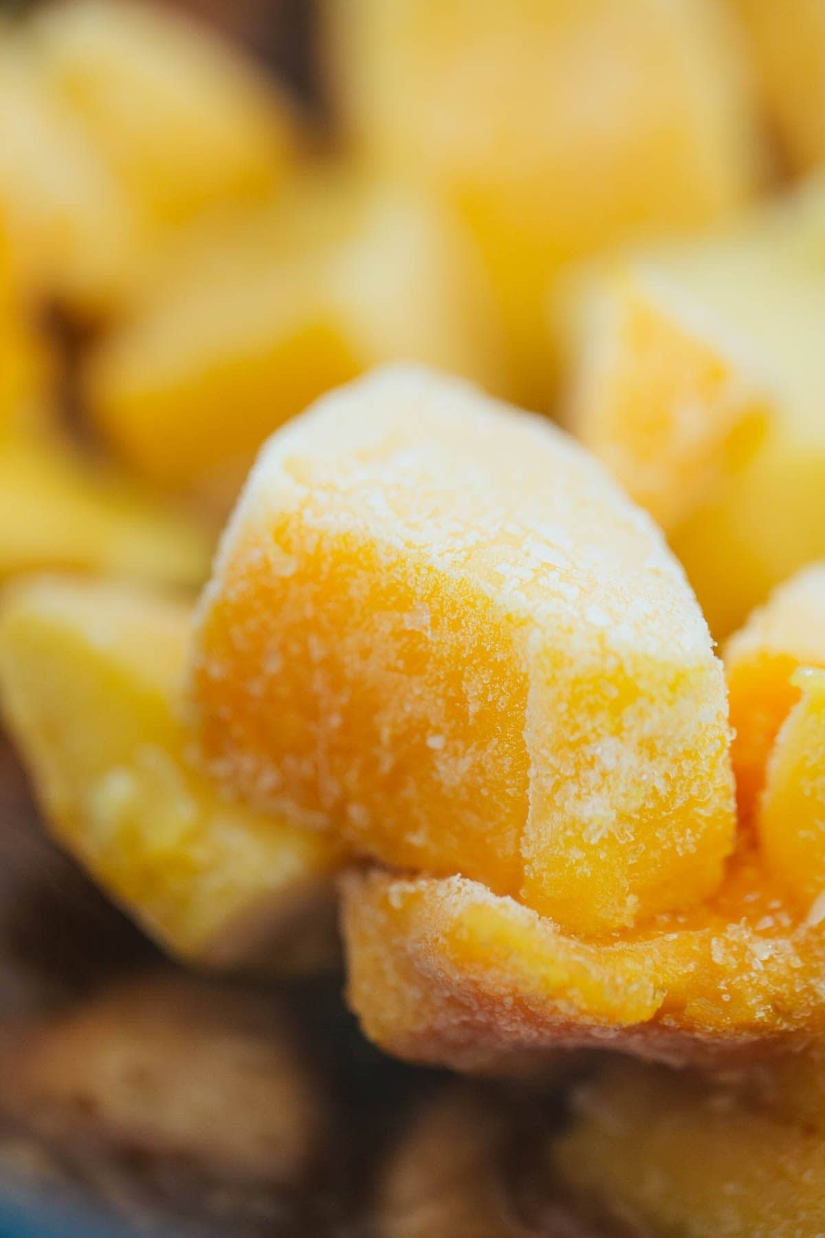 Pieces of mango.