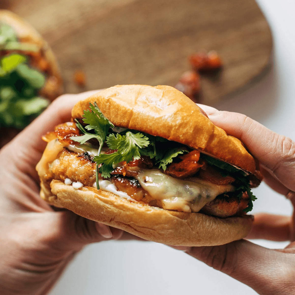 Chicken burger.