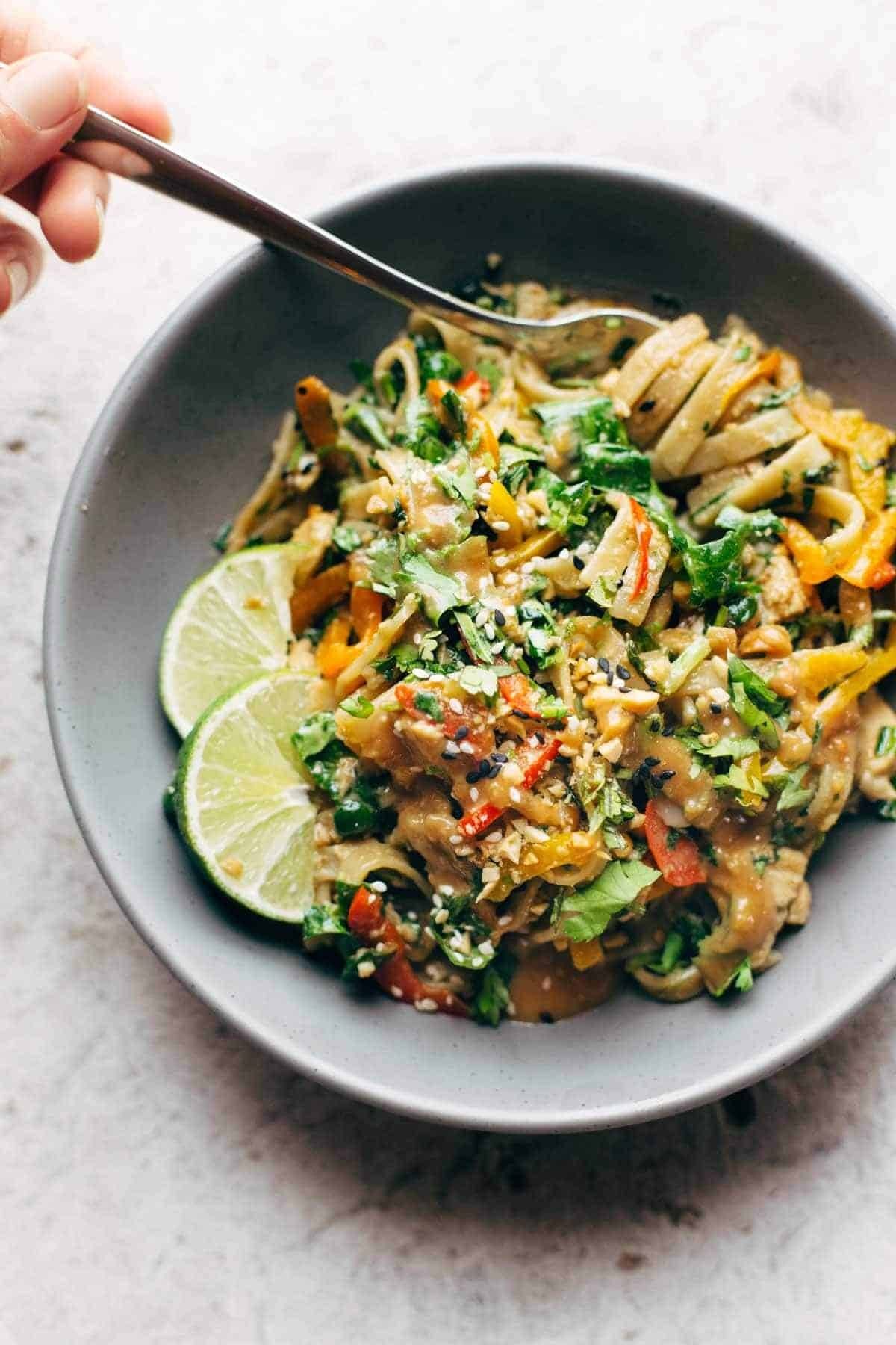 Peanut noodle salad.
