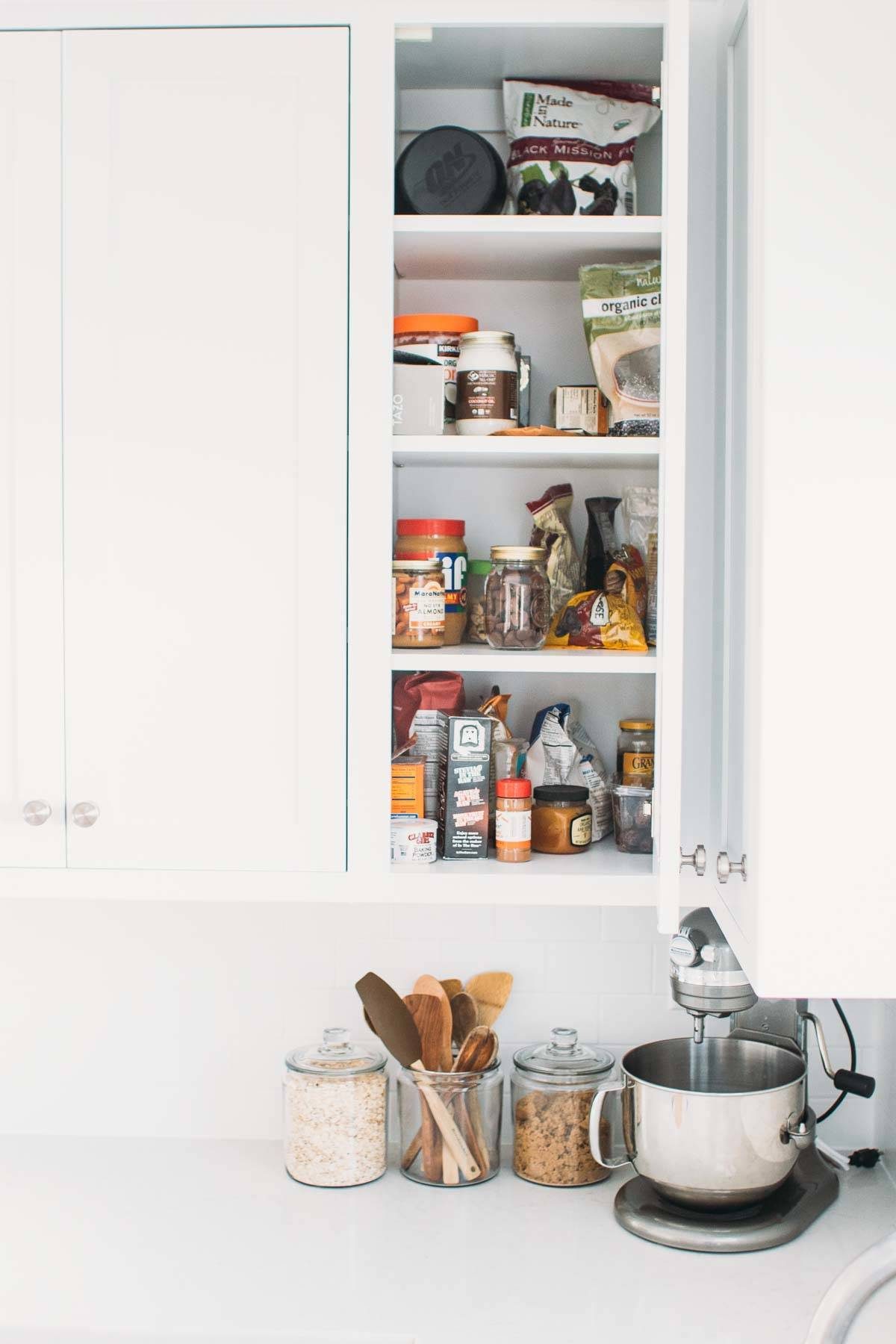 Kitchen cupboard.